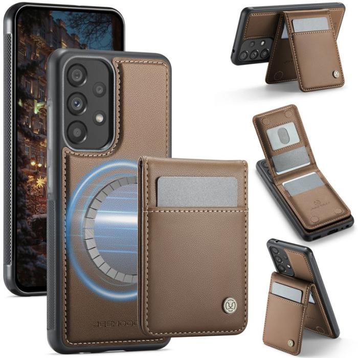 JEEHOOD - JEEHOOD J06 Läderfodral till Samsung Galaxy A52 5G - Brun