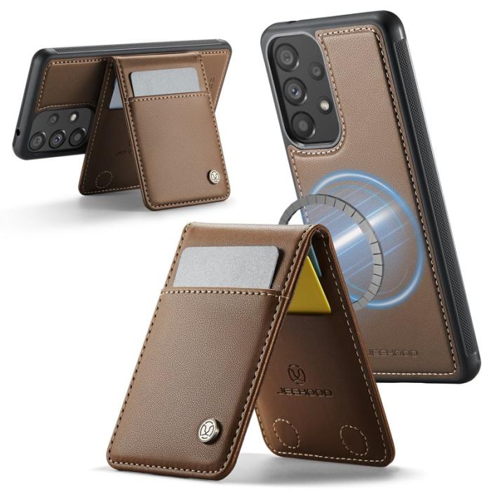 JEEHOOD - JEEHOOD J06 Läderfodral till Samsung Galaxy A52 5G - Brun