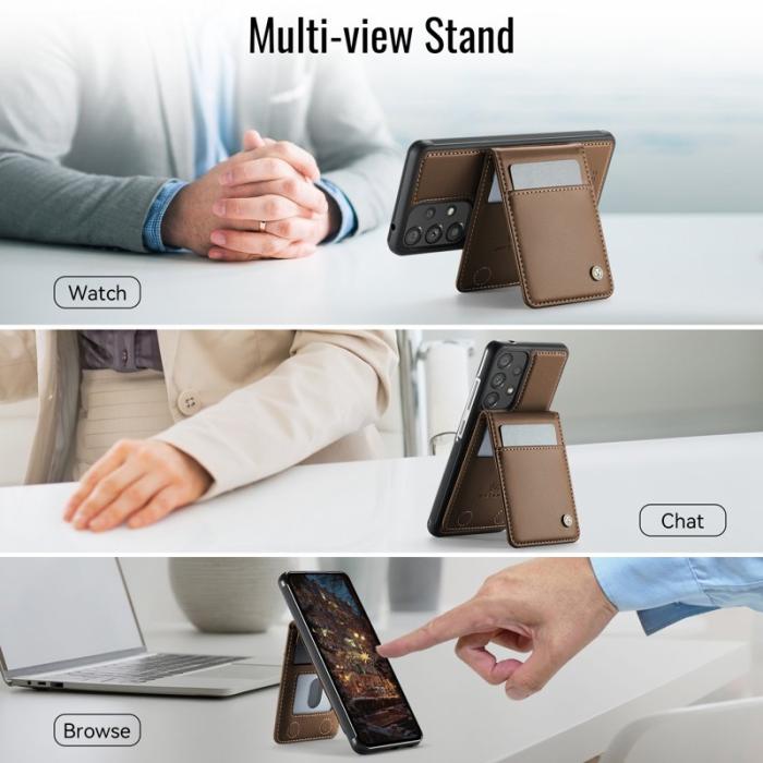 JEEHOOD - JEEHOOD J06 Läderfodral till Samsung Galaxy A52 5G - Brun