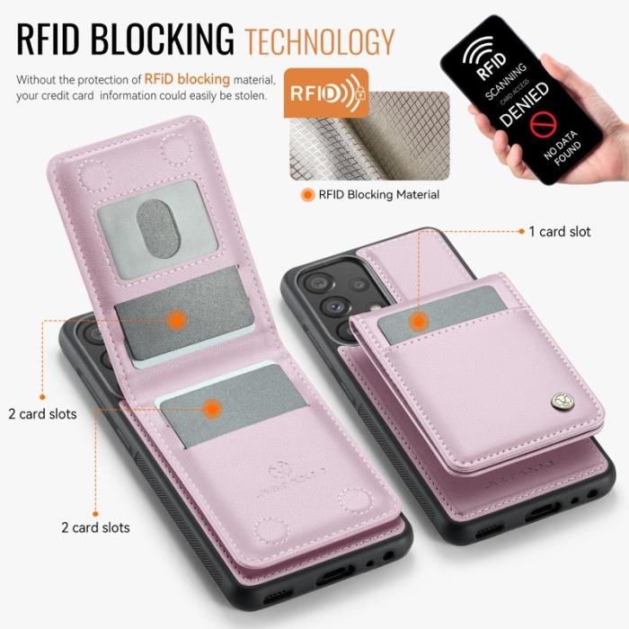 JEEHOOD - JEEHOOD J06 Läderfodral till Samsung Galaxy A52 5G - Rosa