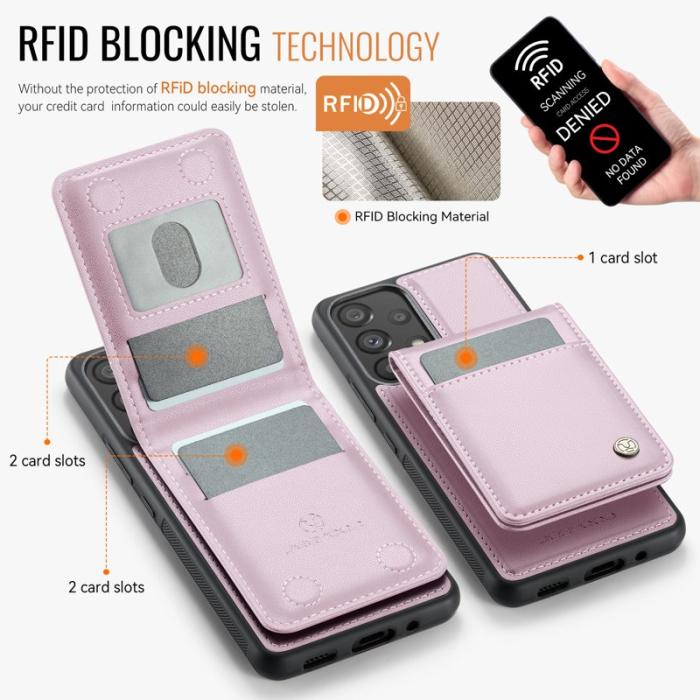 JEEHOOD - JEEHOOD J06 Läderfodral till Samsung Galaxy A53 5G - Rosa