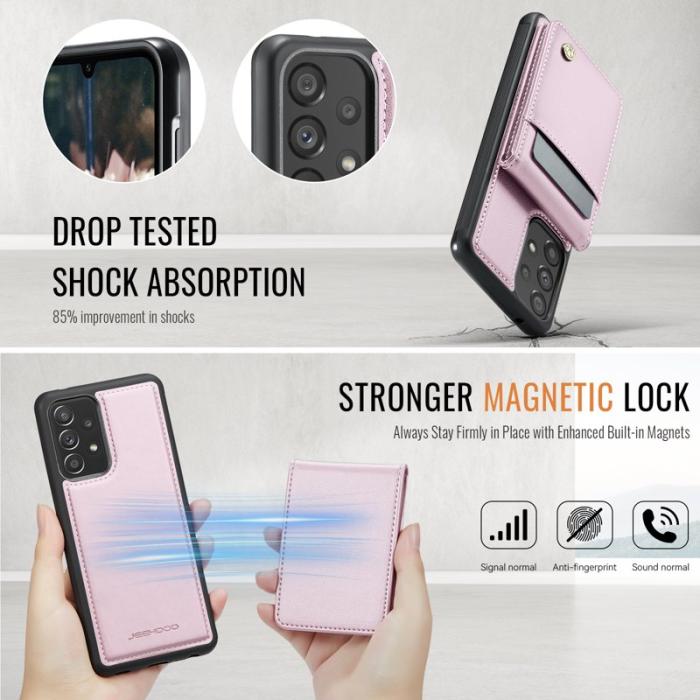 JEEHOOD - JEEHOOD J06 Läderfodral till Samsung Galaxy A53 5G - Rosa