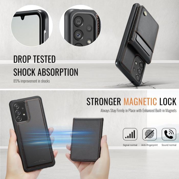 JEEHOOD - JEEHOOD J06 Läderfodral till Samsung Galaxy A53 5G - Svart