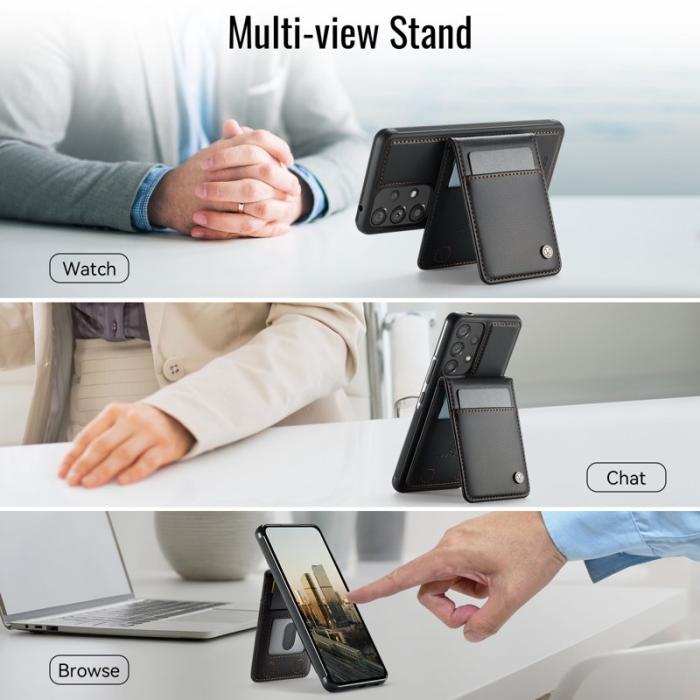 JEEHOOD - JEEHOOD J06 Läderfodral till Samsung Galaxy A53 5G - Svart