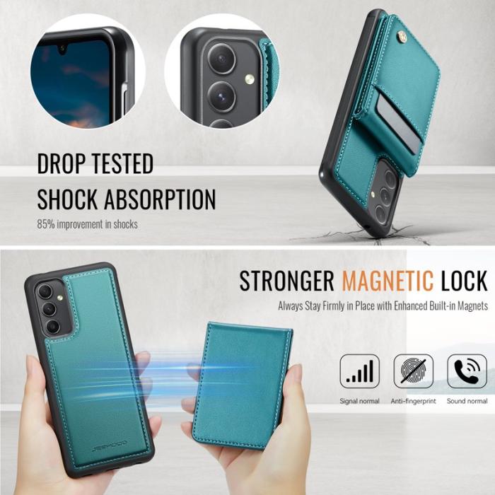 JEEHOOD - JEEHOOD J06 Läderfodral till Samsung Galaxy A54 5G - Blå