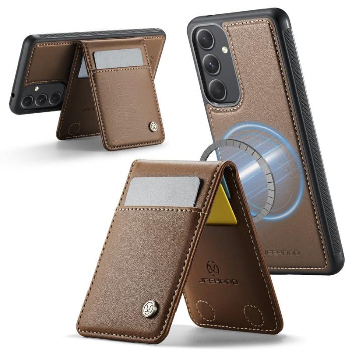 JEEHOOD - JEEHOOD J06 Läderfodral till Samsung Galaxy A54 5G - Brun