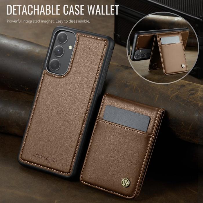 JEEHOOD - JEEHOOD J06 Läderfodral till Samsung Galaxy A54 5G - Brun