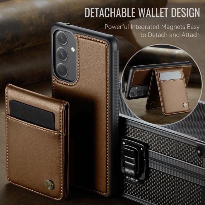 JEEHOOD - JEEHOOD J06 Läderfodral till Samsung Galaxy A54 5G - Brun