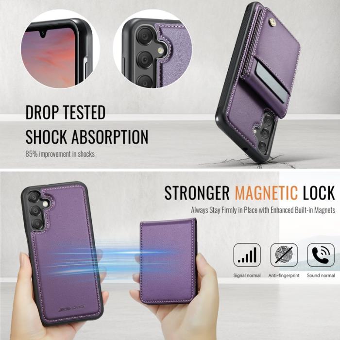 JEEHOOD - JEEHOOD J06 Läderfodral till Samsung Galaxy A55/A35 5G - Lila