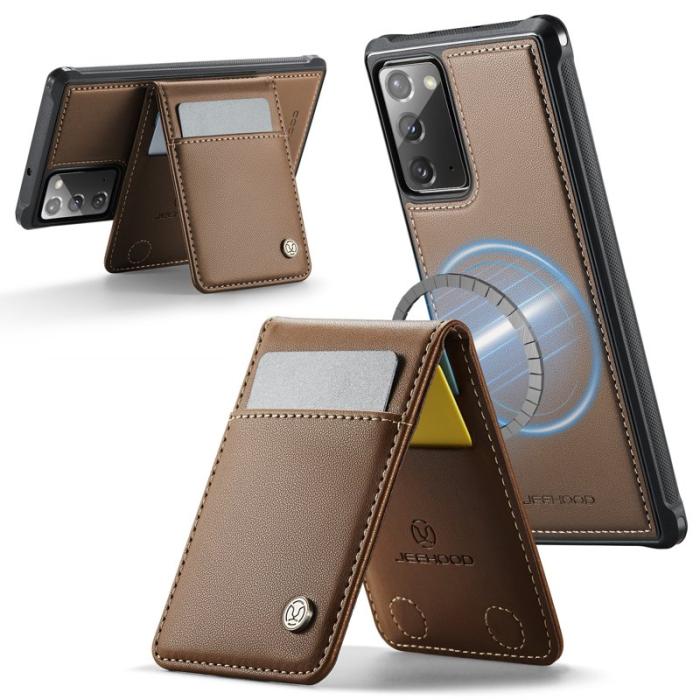 JEEHOOD - JEEHOOD J06 Läderfodral till Samsung Galaxy Note20 - Brun