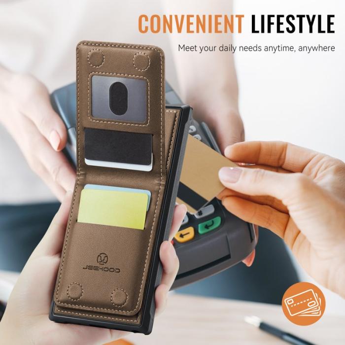 JEEHOOD - JEEHOOD J06 Läderfodral till Samsung Galaxy Note20 Ultra - Brun