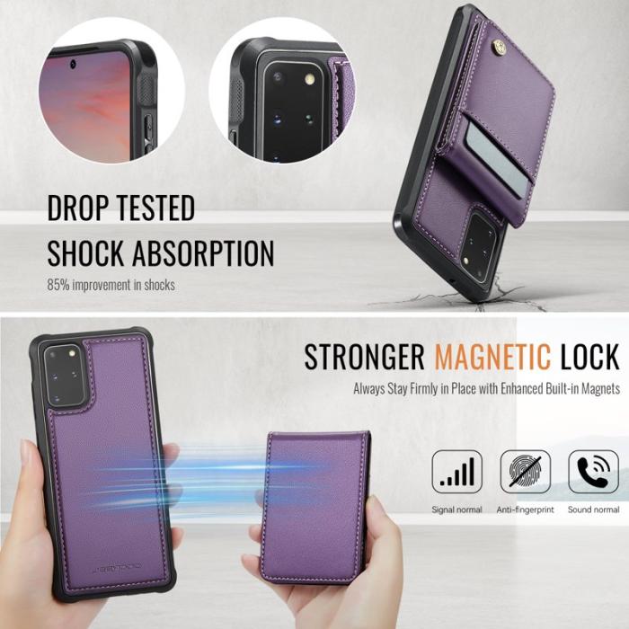 JEEHOOD - JEEHOOD J06 Läderfodral till Samsung Galaxy S20 Plus 5G - Lila