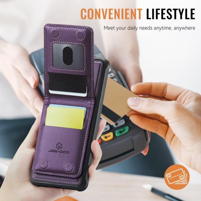 JEEHOOD - JEEHOOD J06 Läderfodral till Samsung Galaxy S20 Plus 5G - Lila