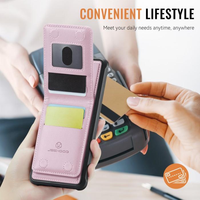 JEEHOOD - JEEHOOD J06 Läderfodral till Samsung Galaxy S20 Plus 5G - Rosa
