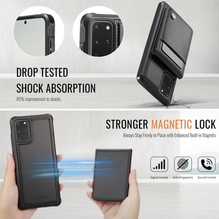 JEEHOOD - JEEHOOD J06 Läderfodral till Samsung Galaxy S20 Plus 5G - Svart