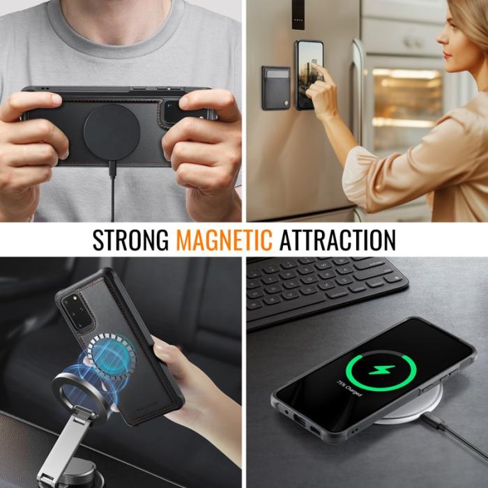 JEEHOOD - JEEHOOD J06 Läderfodral till Samsung Galaxy S20 Plus 5G - Svart