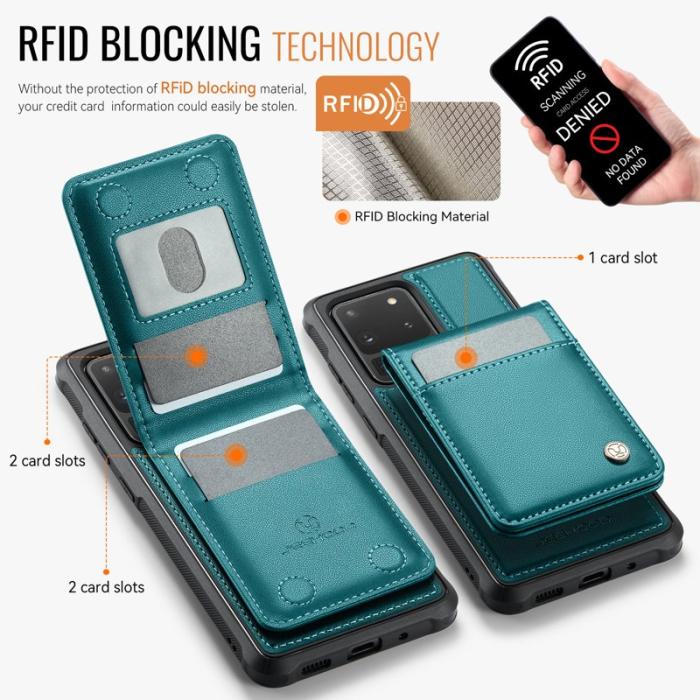 JEEHOOD - JEEHOOD J06 Läderfodral till Samsung Galaxy S20 Ultra - Blå