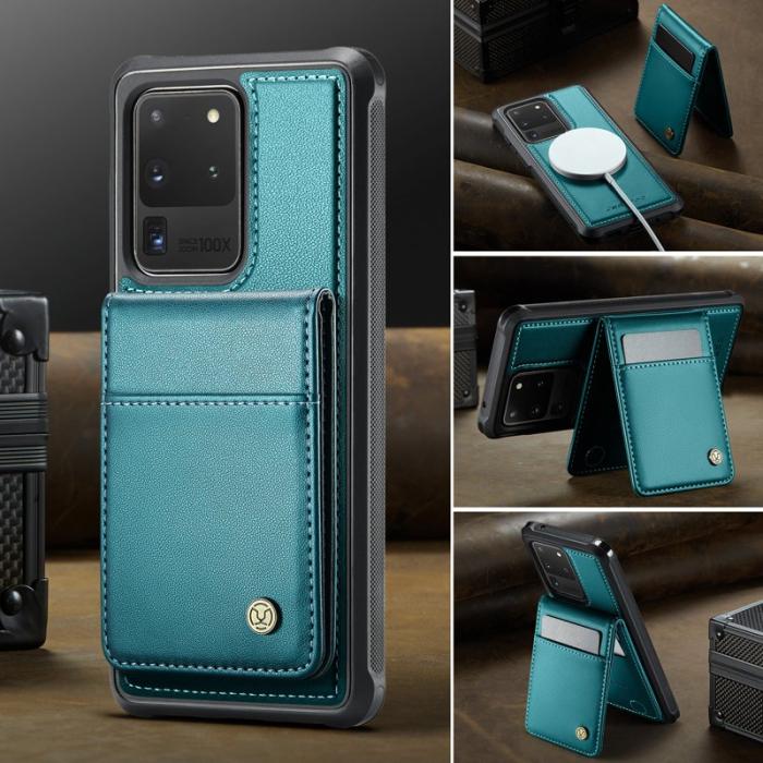 JEEHOOD - JEEHOOD J06 Läderfodral till Samsung Galaxy S20 Ultra - Blå