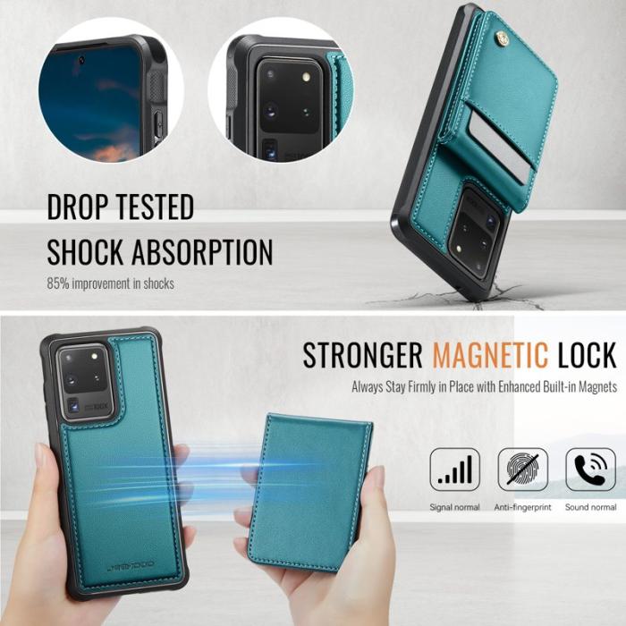 JEEHOOD - JEEHOOD J06 Läderfodral till Samsung Galaxy S20 Ultra - Blå