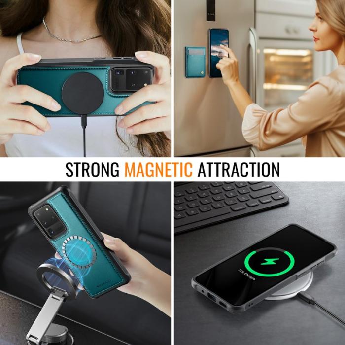 JEEHOOD - JEEHOOD J06 Läderfodral till Samsung Galaxy S20 Ultra - Blå