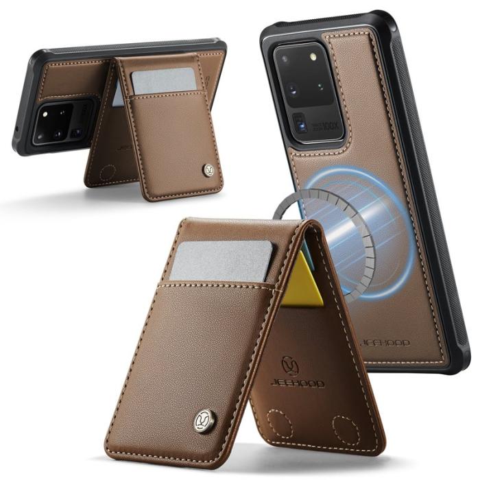 JEEHOOD - JEEHOOD J06 Läderfodral till Samsung Galaxy S20 Ultra - Brun