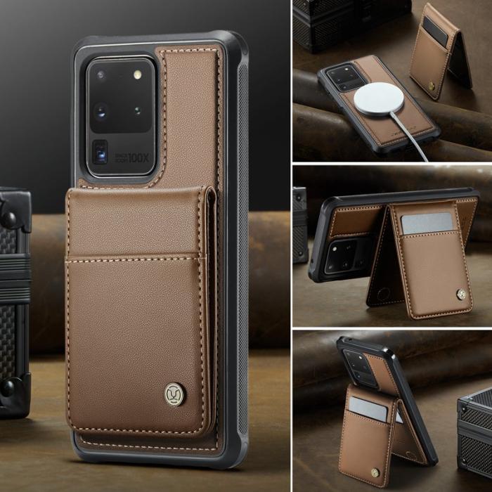 JEEHOOD - JEEHOOD J06 Läderfodral till Samsung Galaxy S20 Ultra - Brun