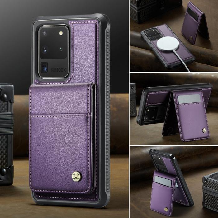 JEEHOOD - JEEHOOD J06 Läderfodral till Samsung Galaxy S20 Ultra - Lila