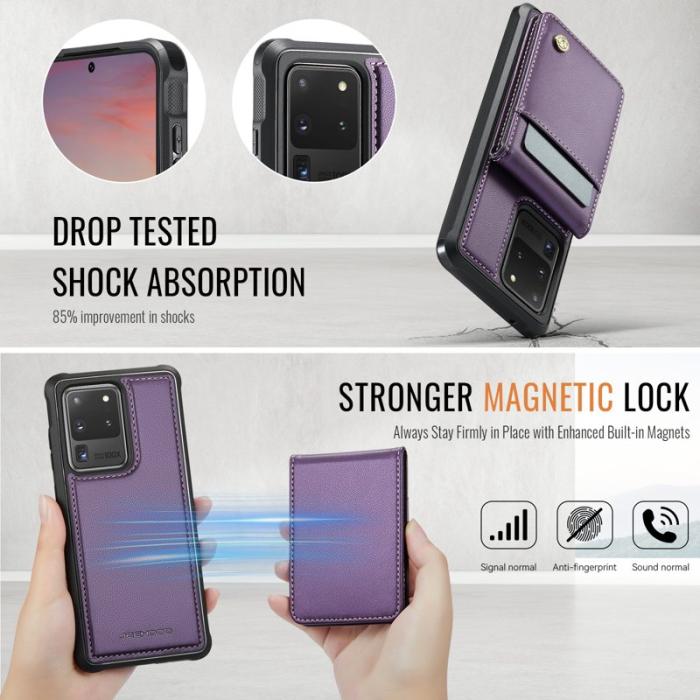 JEEHOOD - JEEHOOD J06 Läderfodral till Samsung Galaxy S20 Ultra - Lila