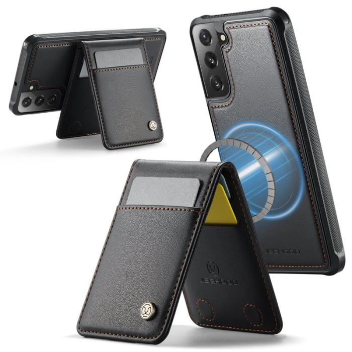 JEEHOOD - JEEHOOD J06 Läderfodral till Samsung Galaxy S22 5G - Svart