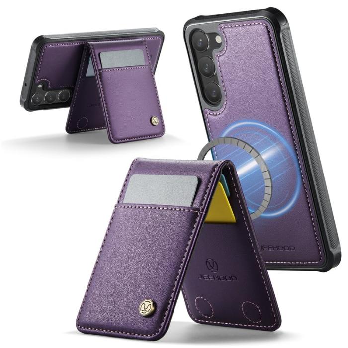 JEEHOOD - JEEHOOD J06 Läderfodral till Samsung Galaxy S23+ MagSafe Lila