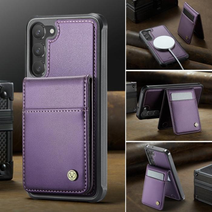 JEEHOOD - JEEHOOD J06 Läderfodral till Samsung Galaxy S23+ MagSafe Lila