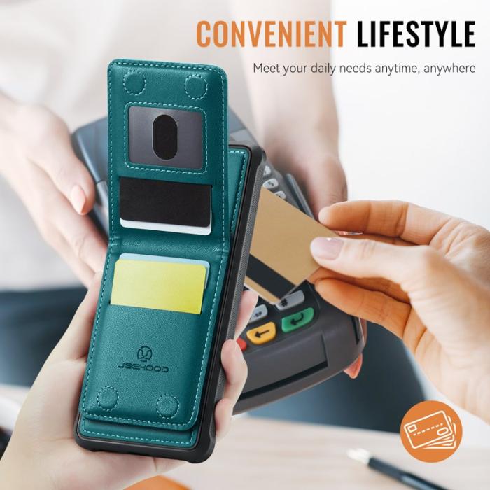 JEEHOOD - JEEHOOD J06 Läderfodral till Samsung Galaxy S24+ - Blå