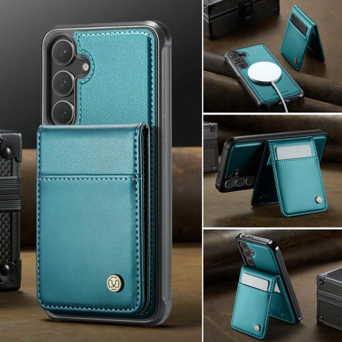 JEEHOOD - JEEHOOD J06 Läderfodral till Samsung Galaxy S24 FE - Blå