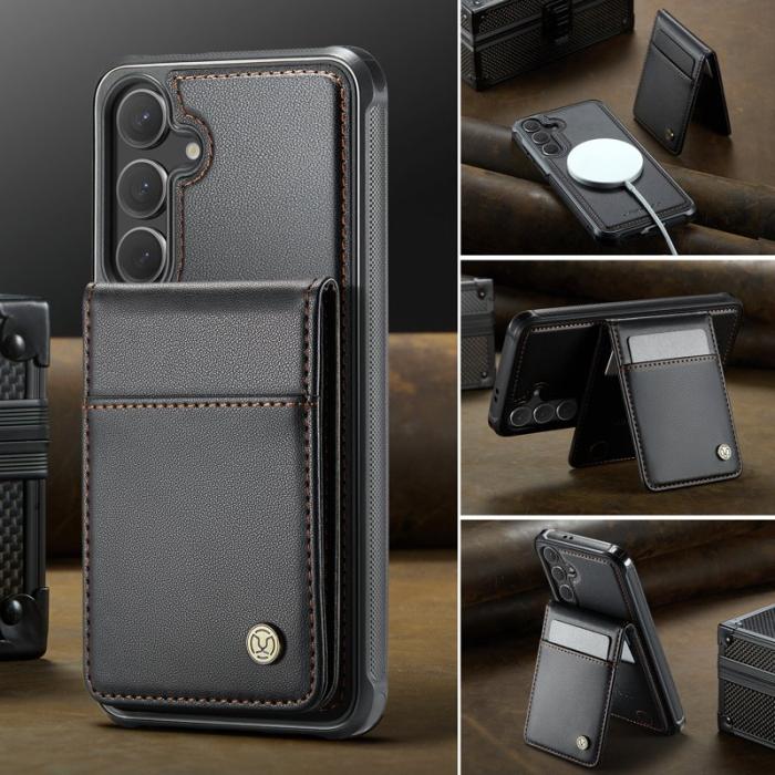 JEEHOOD - JEEHOOD J06 Läderfodral till Samsung Galaxy S24 FE - Svart