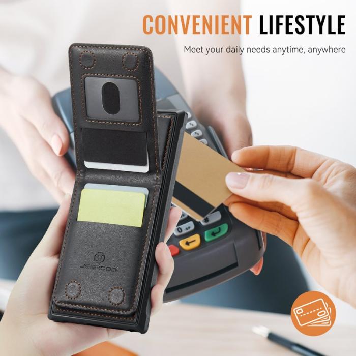 JEEHOOD - JEEHOOD J06 Läderfodral till Samsung Galaxy S24 Ultra - Svart