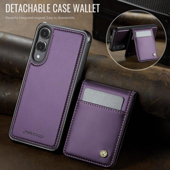 JEEHOOD - JEEHOOD J06 Läderfodral till Samsung Galaxy S25 Edge - Lila