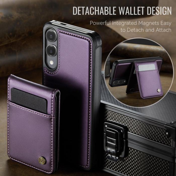 JEEHOOD - JEEHOOD J06 Läderfodral till Samsung Galaxy S25 Edge - Lila