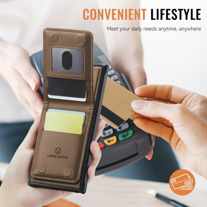 JEEHOOD - JEEHOOD J06 Läderfodral till Samsung Galaxy S25 Ultra - Brun