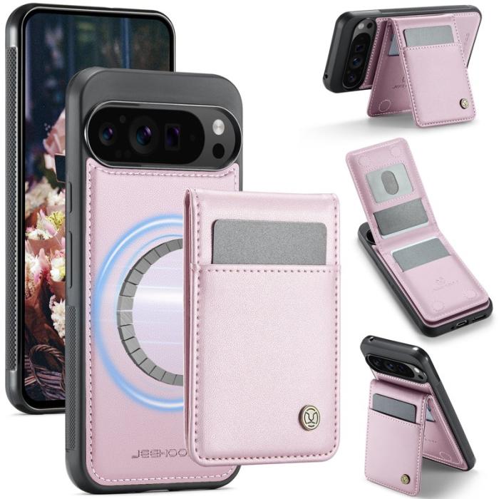 JEEHOOD - JEEHOOD J06 Leather Back Cover till Google Pixel 9 Pro XL - Rosa