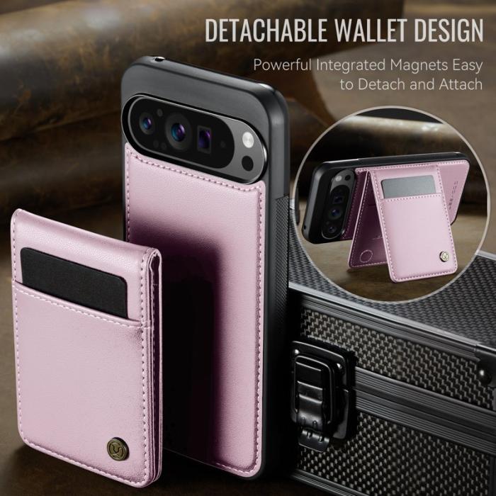JEEHOOD - JEEHOOD J06 Leather Back Cover till Google Pixel 9 Pro XL - Rosa
