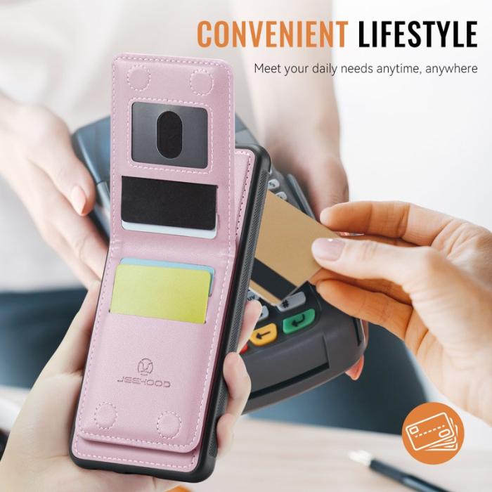 JEEHOOD - JEEHOOD J06 Leather Back Cover till Google Pixel 9 Pro XL - Rosa