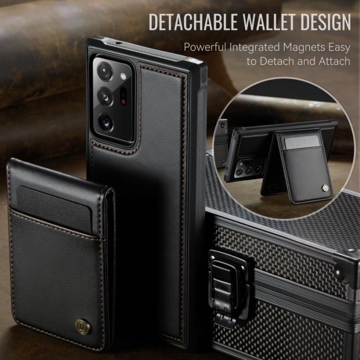 JEEHOOD - JEEHOOD J06 Samsung Galaxy Note20 Ultra Skal Läder Svart