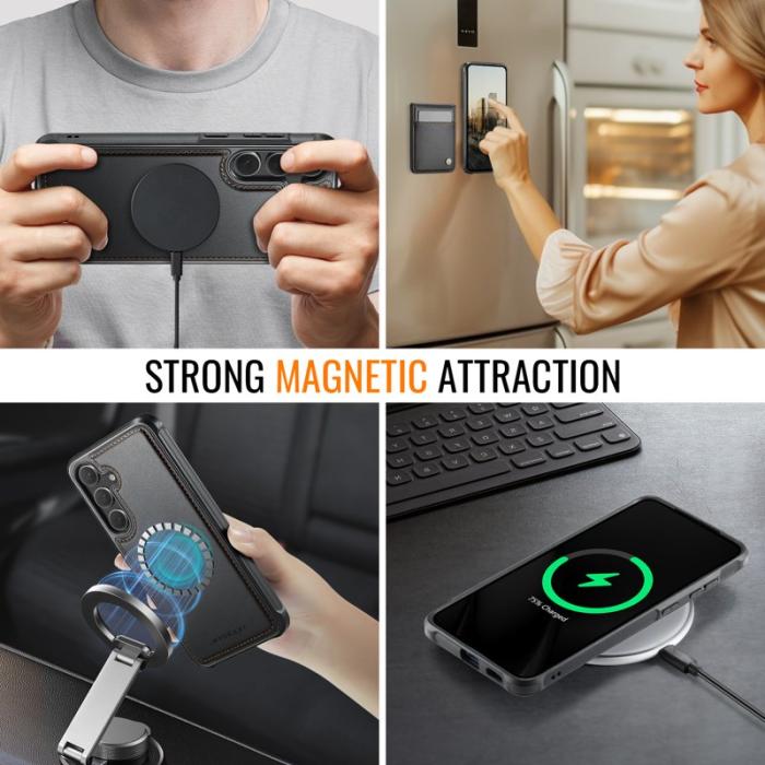 JEEHOOD - JEEHOOD J06 Samsung Galaxy S23 FE Skal MagSafe Svart