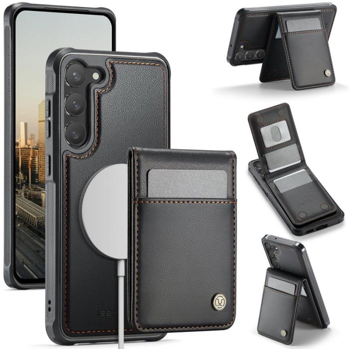 JEEHOOD - JEEHOOD J06 Samsung Galaxy S23 Skal Läder MagSafe Svart