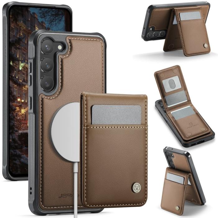 JEEHOOD - JEEHOOD J06 Samsung Galaxy S23+ Skal MagSafe Läder Brun