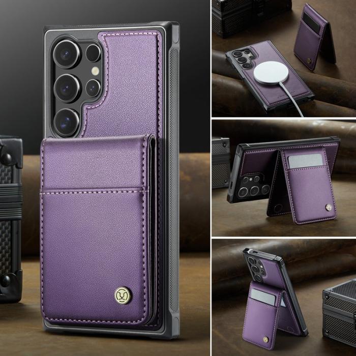 JEEHOOD - JEEHOOD J06 Samsung Galaxy S24 Ultra Skal Läder MagSafe Lila