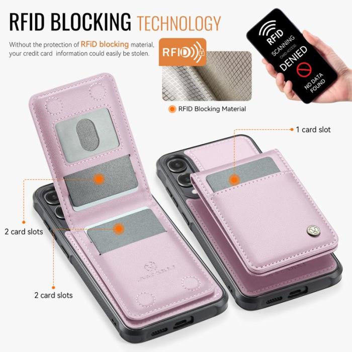 JEEHOOD - JEEHOOD J06 Samsung Galaxy S25 Edge Skal MagSafe Rosa