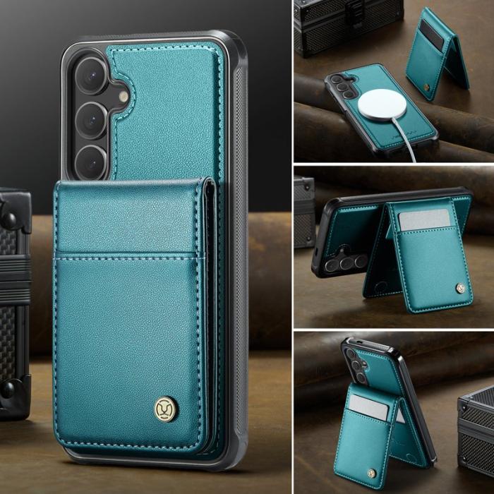 JEEHOOD - JEEHOOD J06 Samsung Galaxy S25+ Skal MagSafe Läder Blå