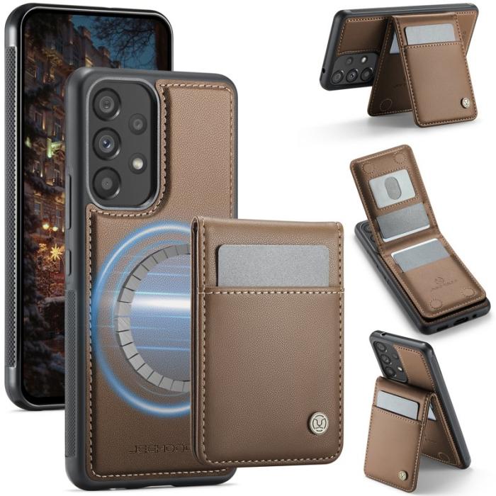 JEEHOOD - JEEHOOD J06 Skal för Samsung Galaxy A53 5G - Brunt läder