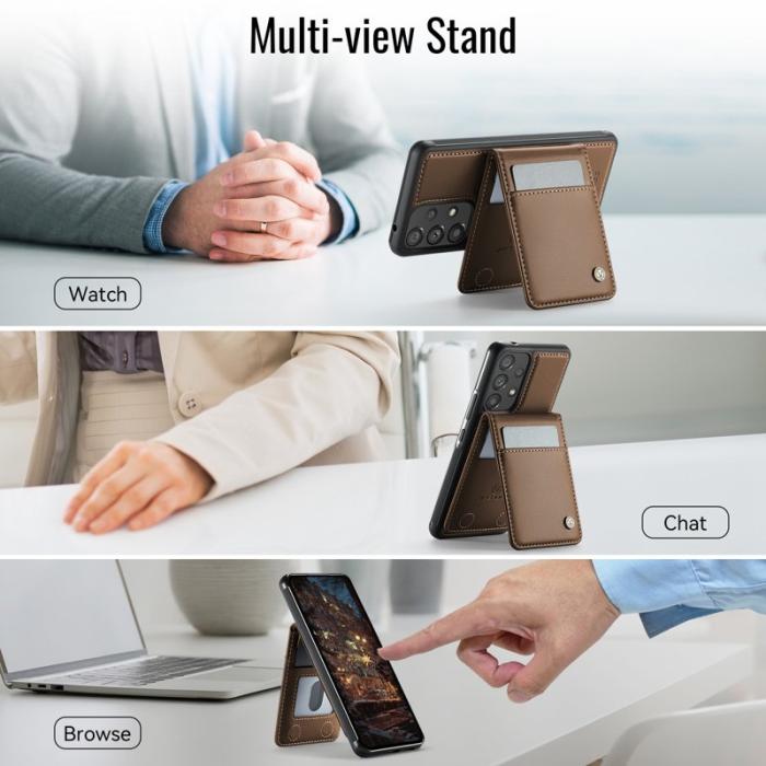 JEEHOOD - JEEHOOD J06 Skal för Samsung Galaxy A53 5G - Brunt läder